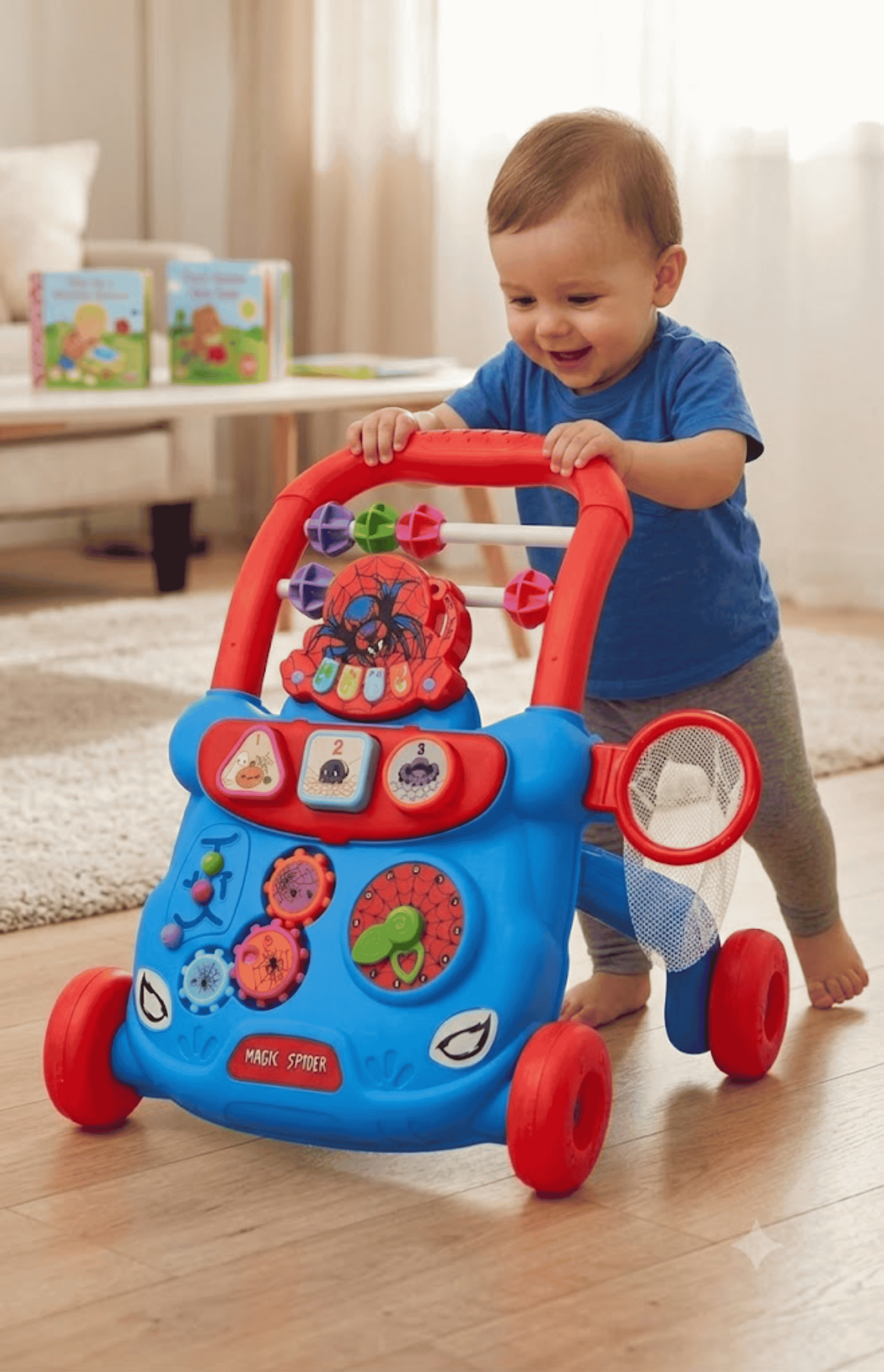 Andador para Bebe Magic Spider con Ruedas y Panel Interactivo Antivuelco-2