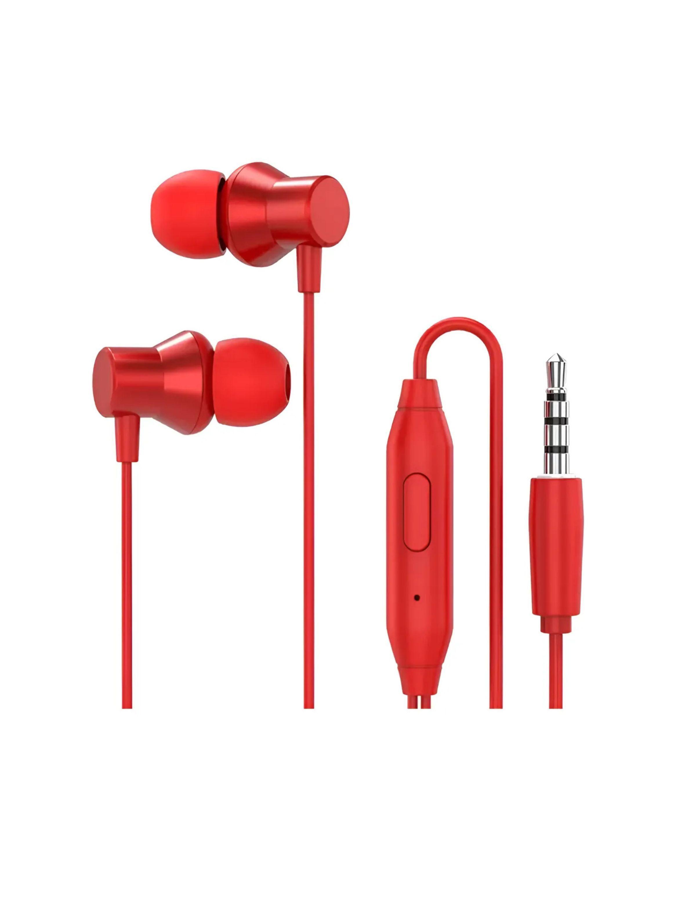 Lenovo Audífono In-ear Con Cable HF130 Rojo-2