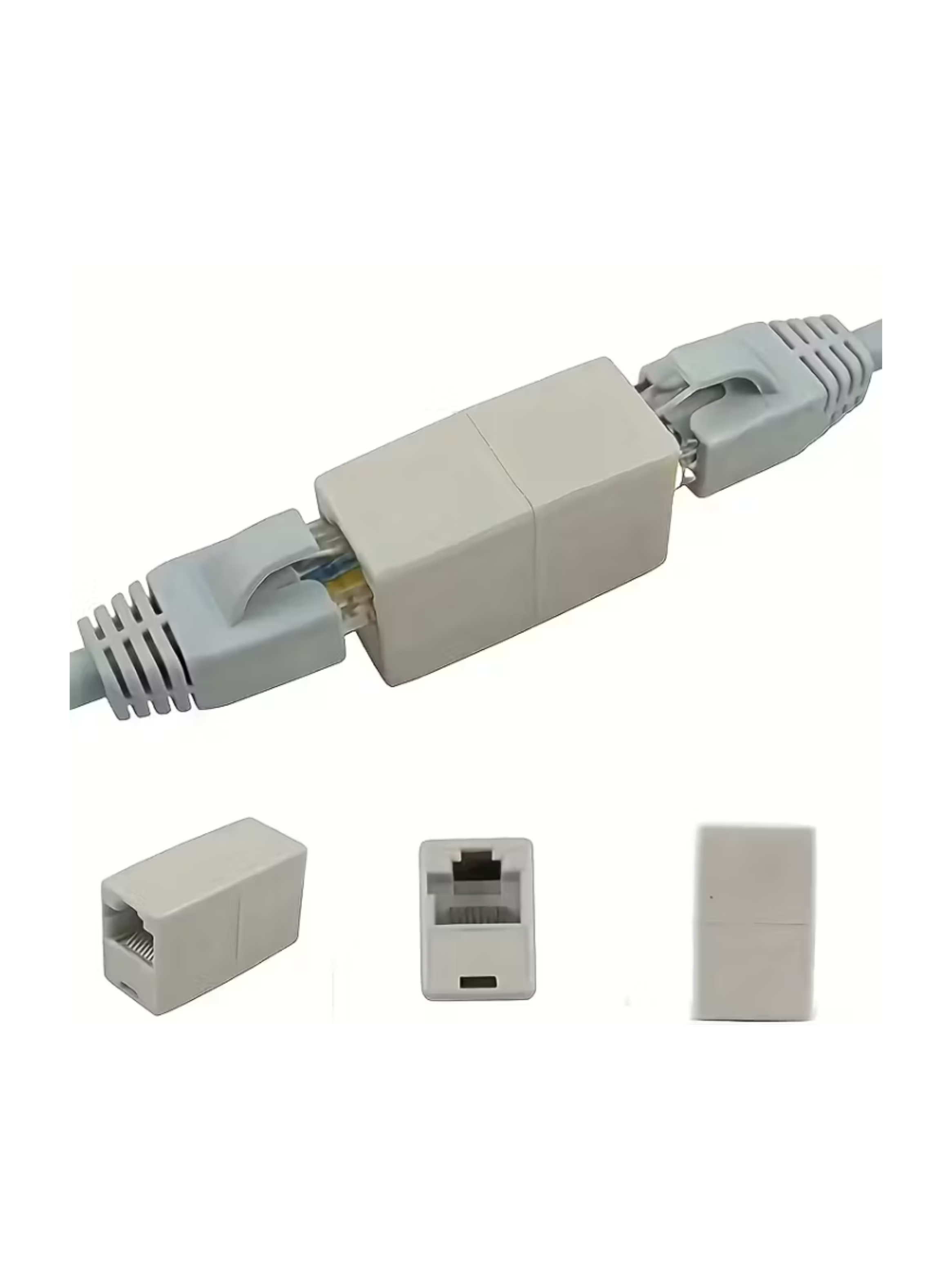 Adaptador RJ45 Hembra a Hembra para Extension de Cable de Red-0