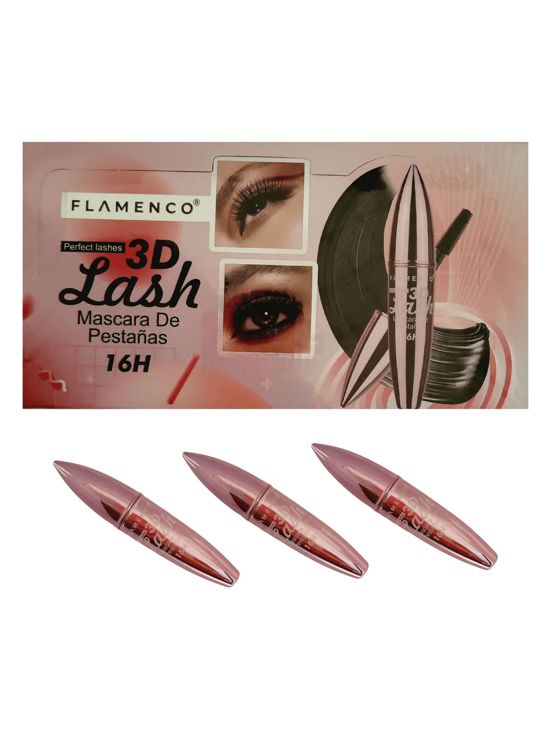 Mascara Pesta as 3D Flamenco Waterproof Volumen Extremo 16H-2