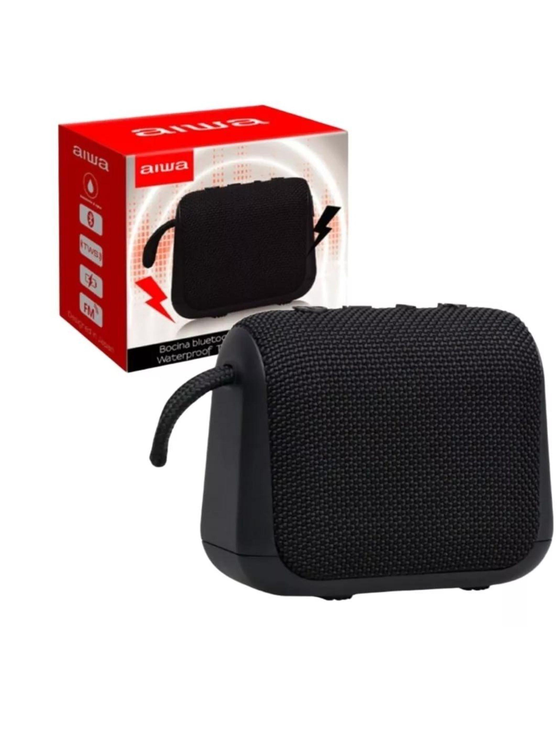 Parlante Aiwa Portátil  Bluetooth IPX6 Negro Impermeable-0