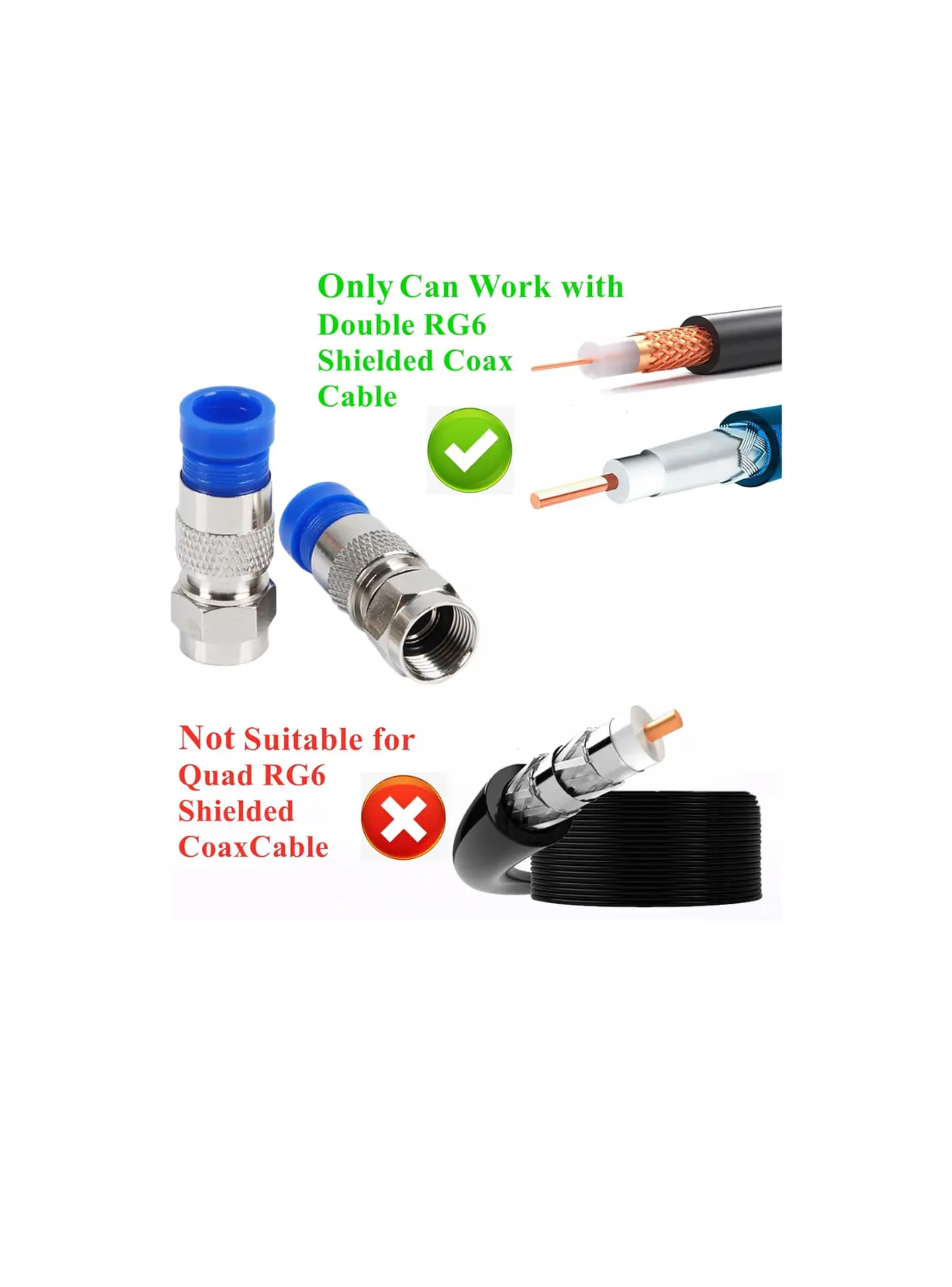 Kit de Herramientas para Cable Coaxial con Crimpeadora Pelacables y Conectores F-3