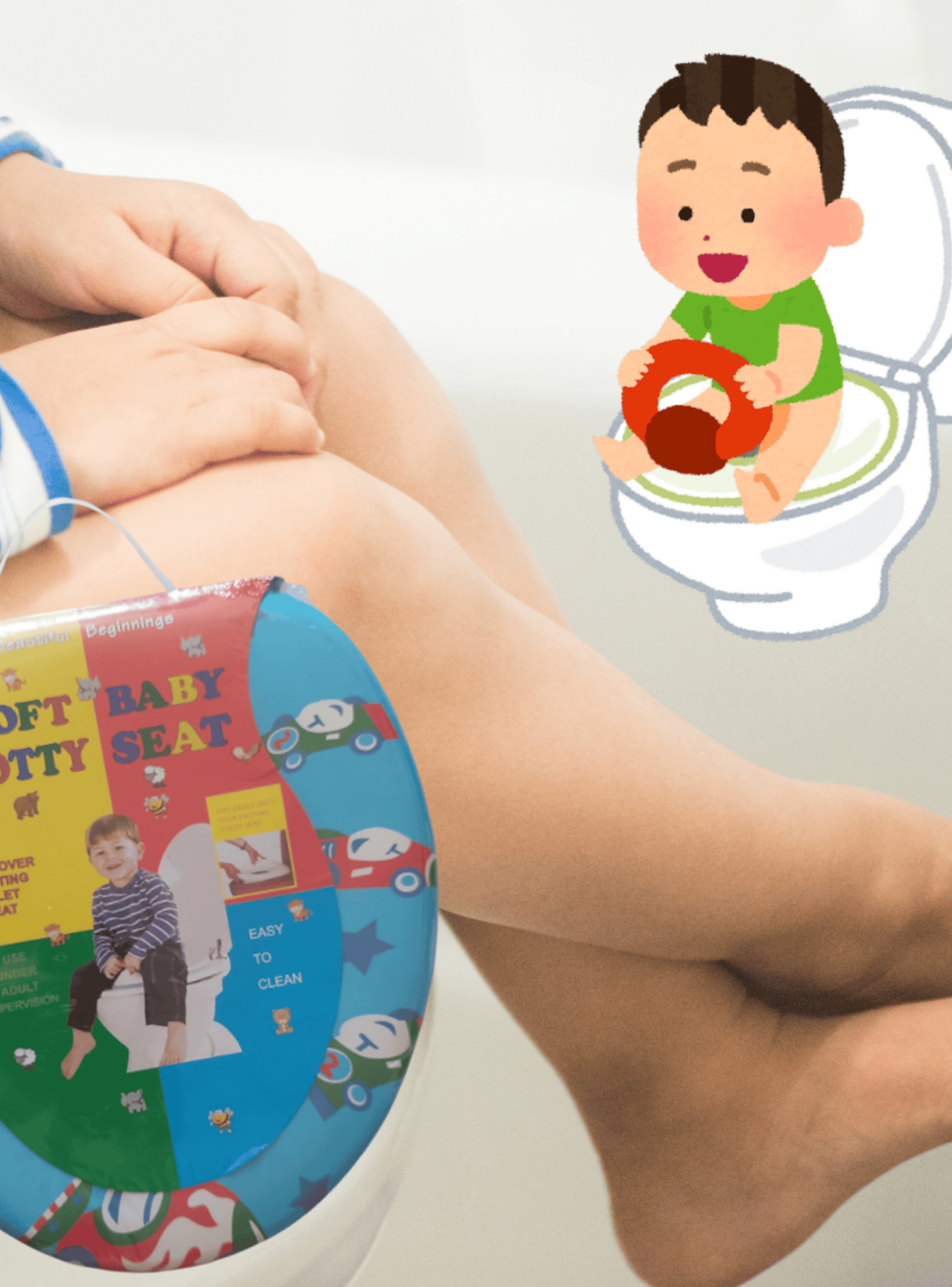 Adaptador Para Wc Infantil Suave Y Acolchado Azul Acero Autitos-2