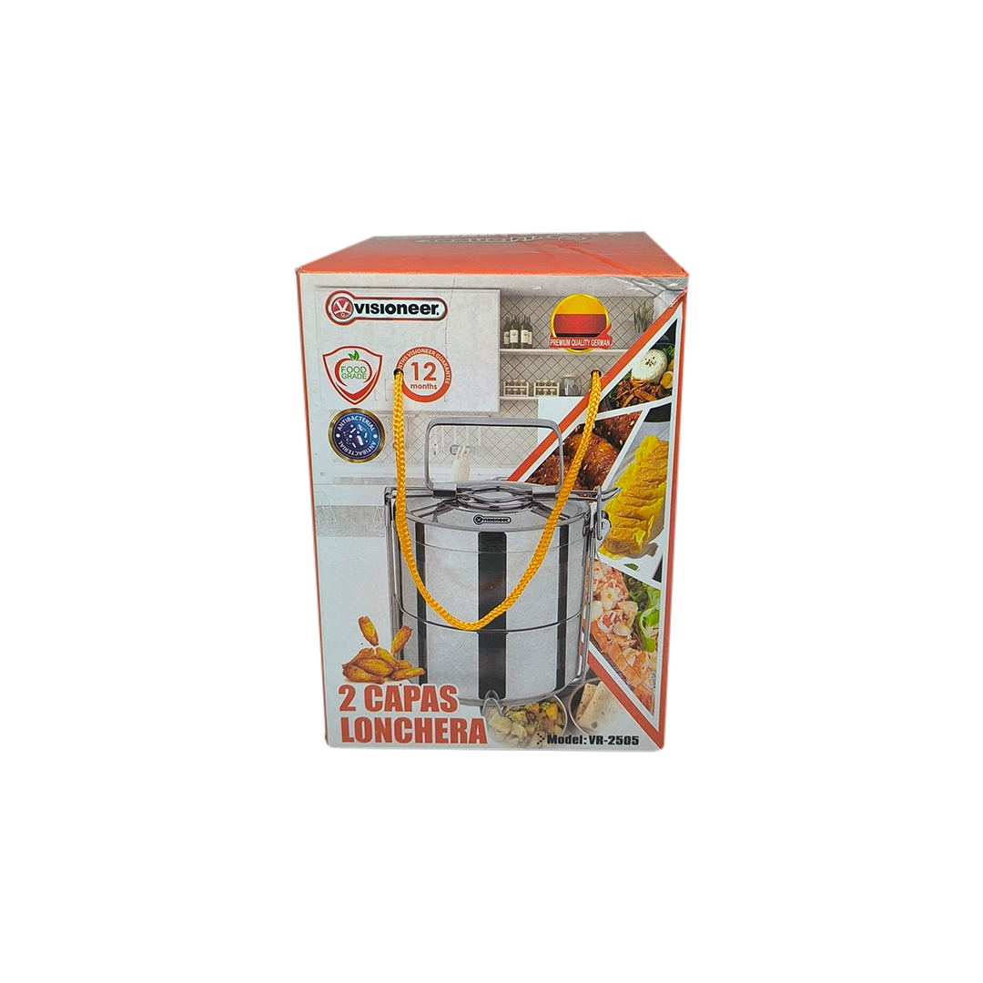 PORTAVIANDA ACERO INOXIDABLE 2 CAPAS HOMEMART-1