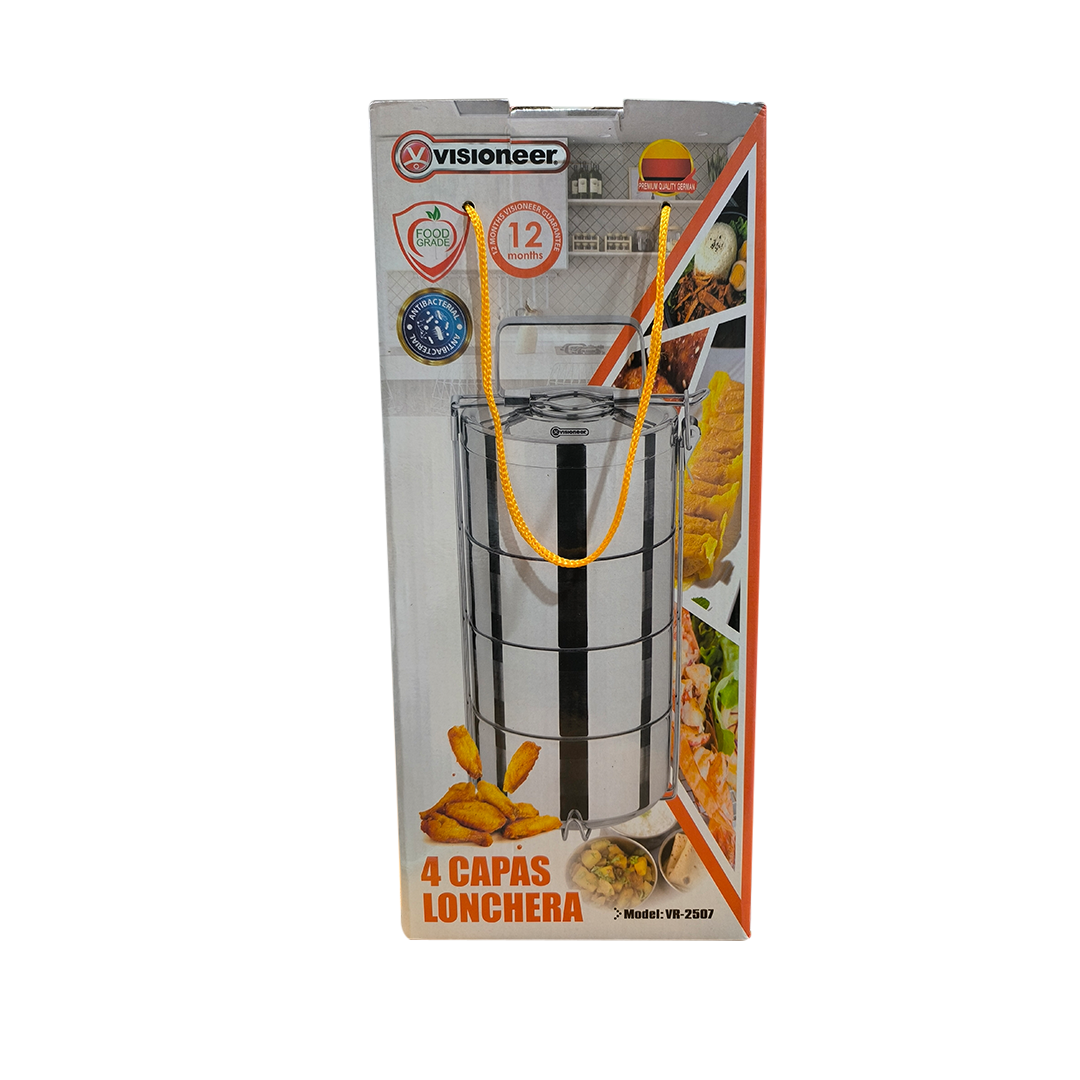 PORTAVIANDA ACERO INOXIDABLE 4 CAPAS 18 CM HOMEMART-2
