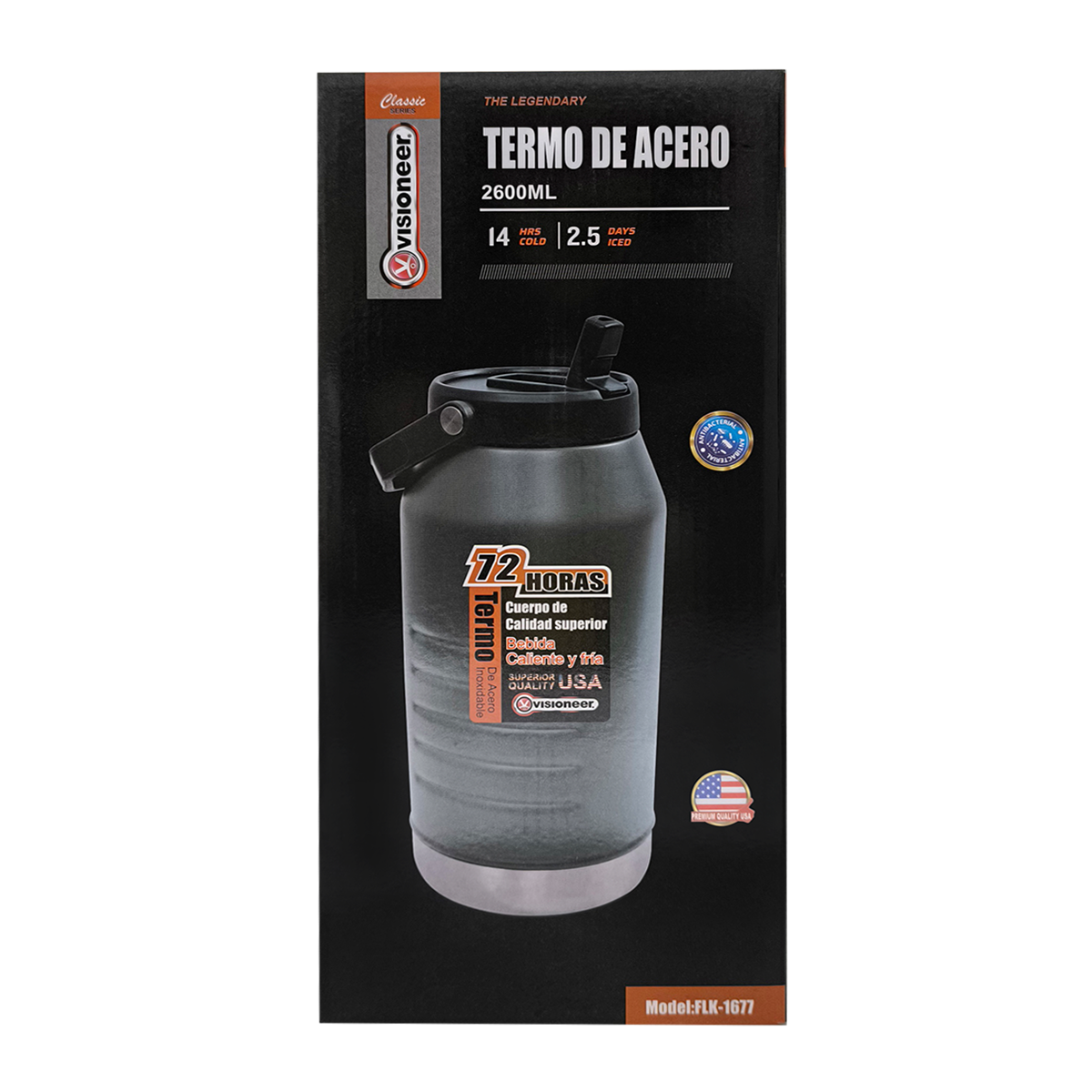 GALON TERMICO DE ACERO INOXIDABLE CON AZA 2600ML HOMEMART-2