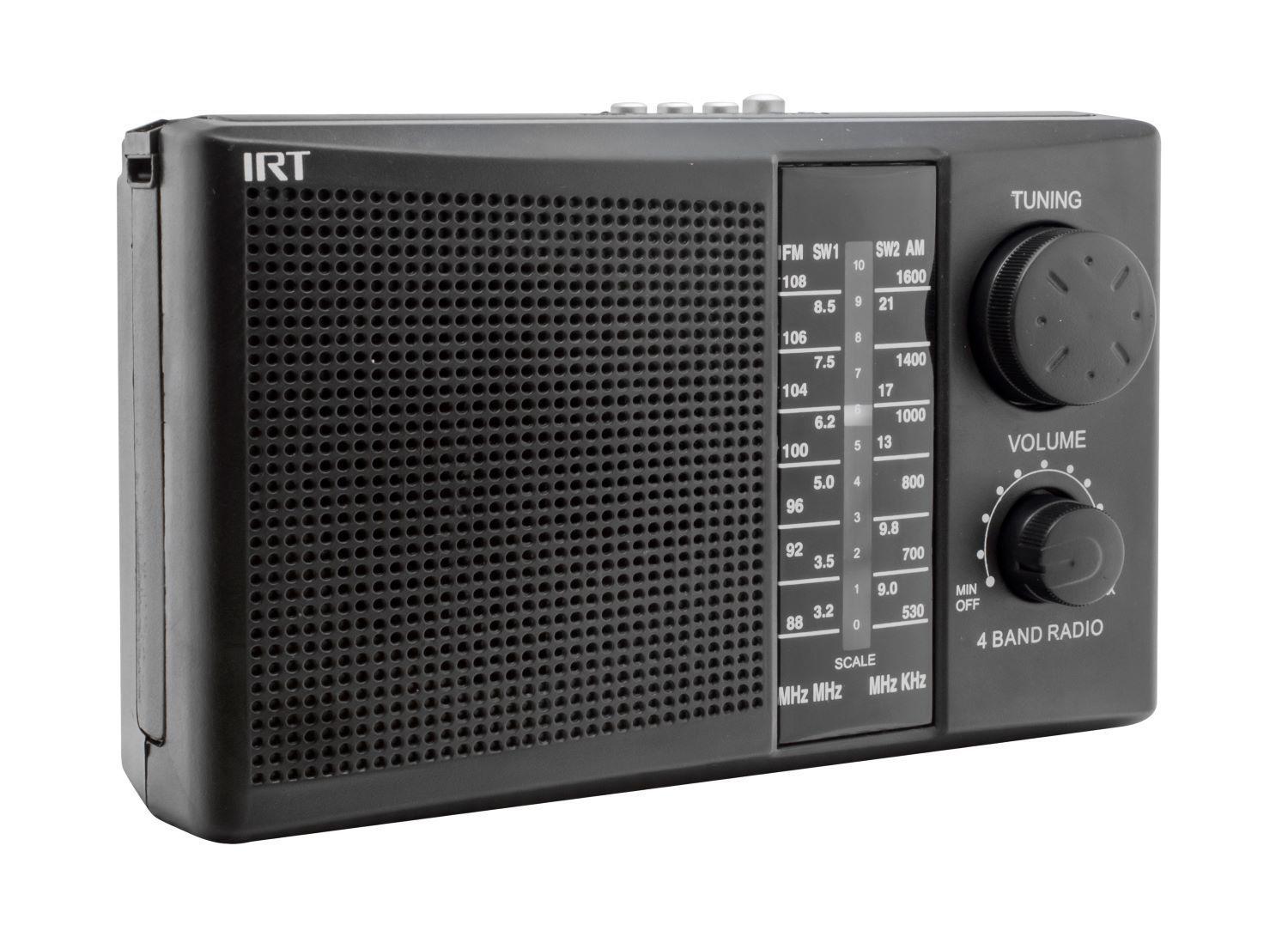 RADIO AM/FM/SW/USB/MSD 4 BANDAS RECARGABLE IRT NEG-2