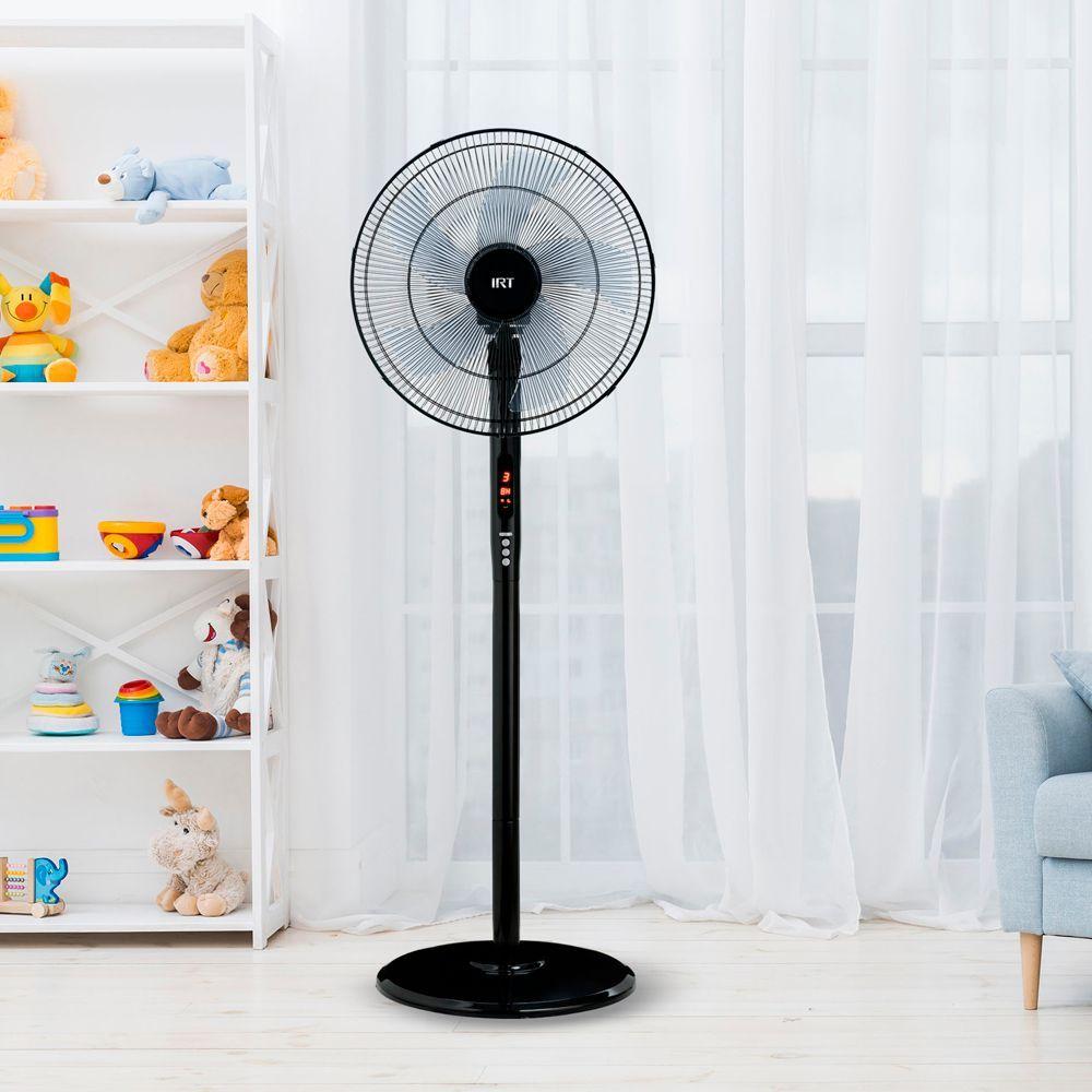 VENTILADOR 16" PIE 72W TIMER/CONTROL PLASTICO NEGR-3
