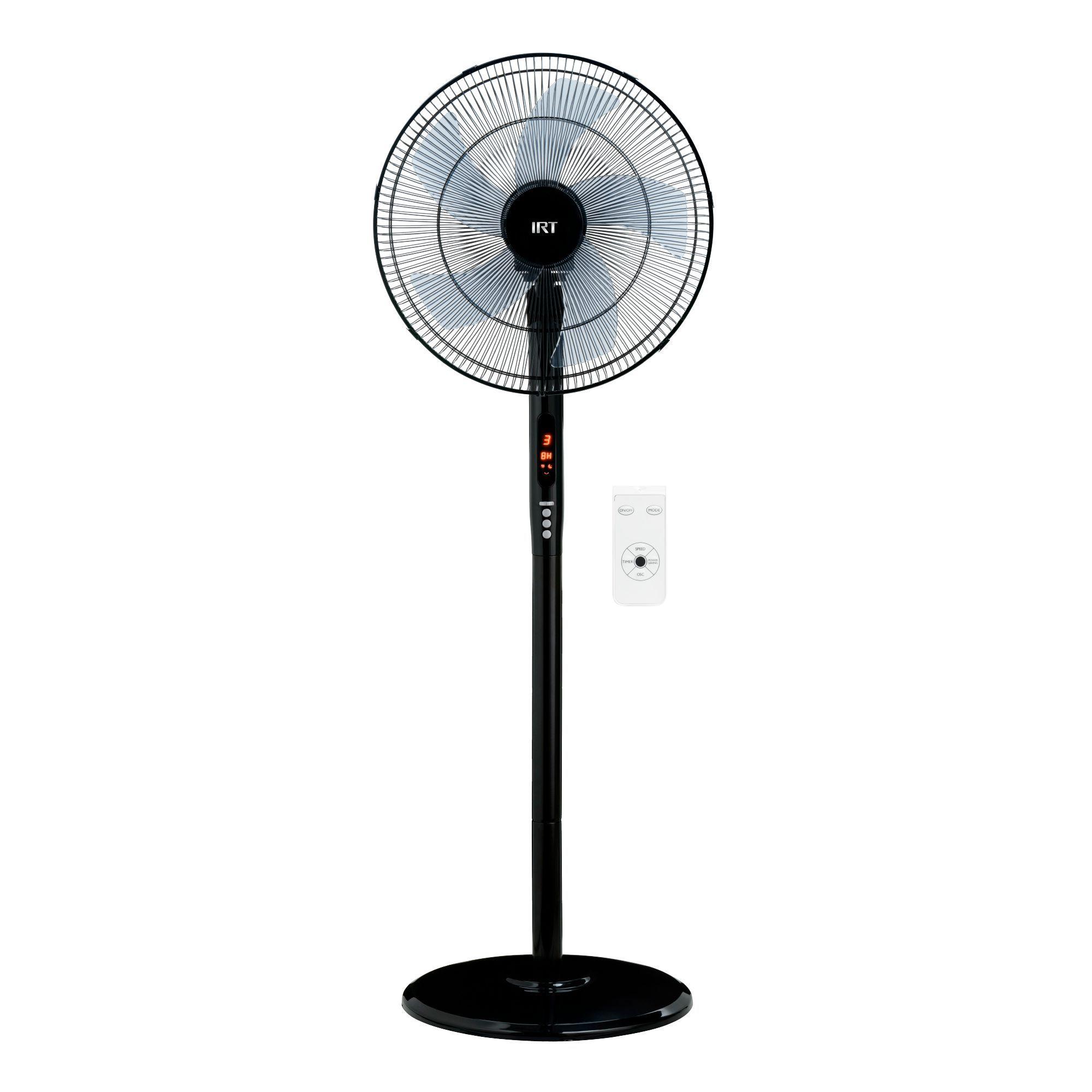 VENTILADOR 16" PIE 72W TIMER/CONTROL PLASTICO NEGR-4