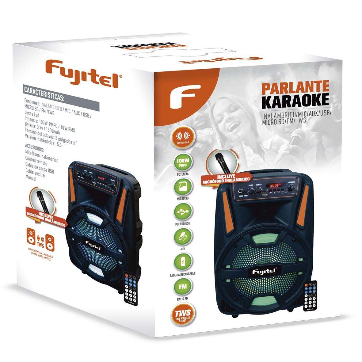 KARAOKE 8 L1 BT/MIC WLESS/USB/SD/FM FUJITEL-2