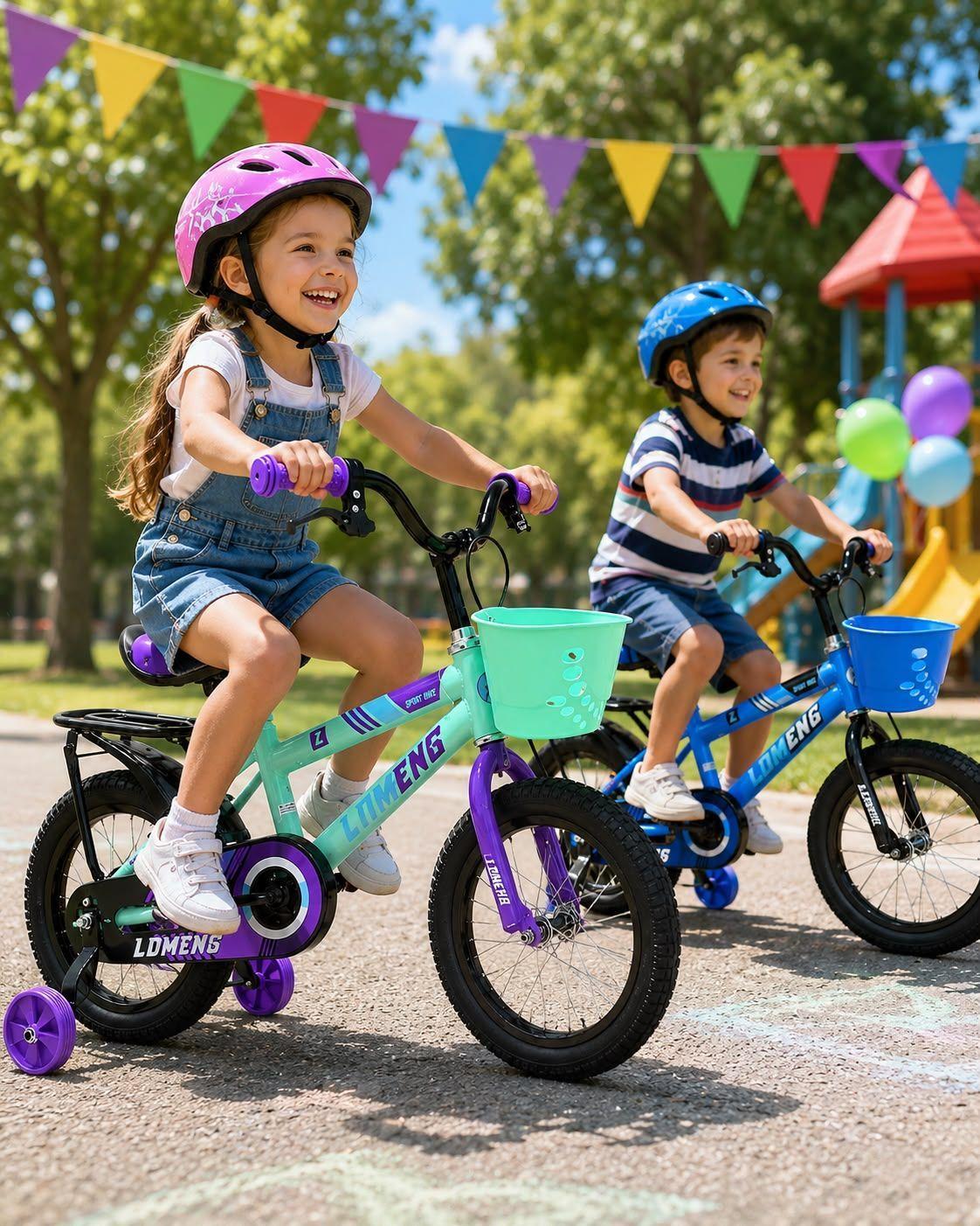 Bicicleta Infantil Aro 12 Color Turquesa Lila CS01-2