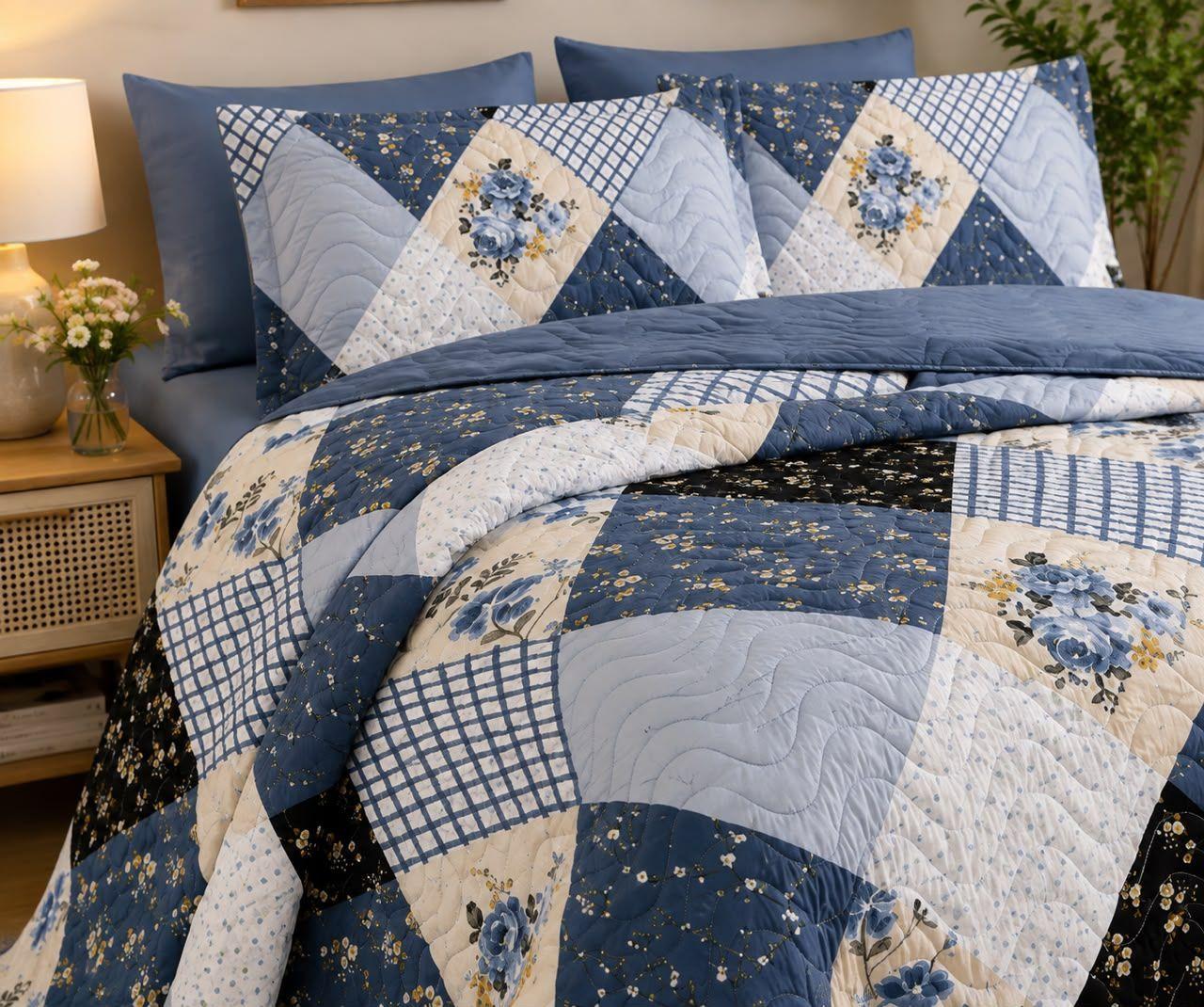 Quilt de Verano 2 Plazas Floral 884-1