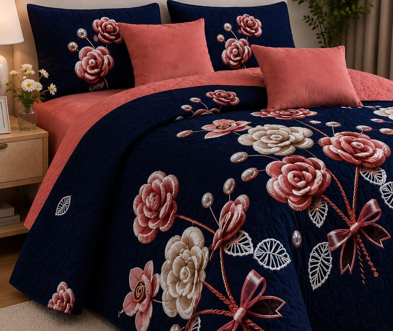 Quilt de Verano 2 Plazas Floral KFL751-1