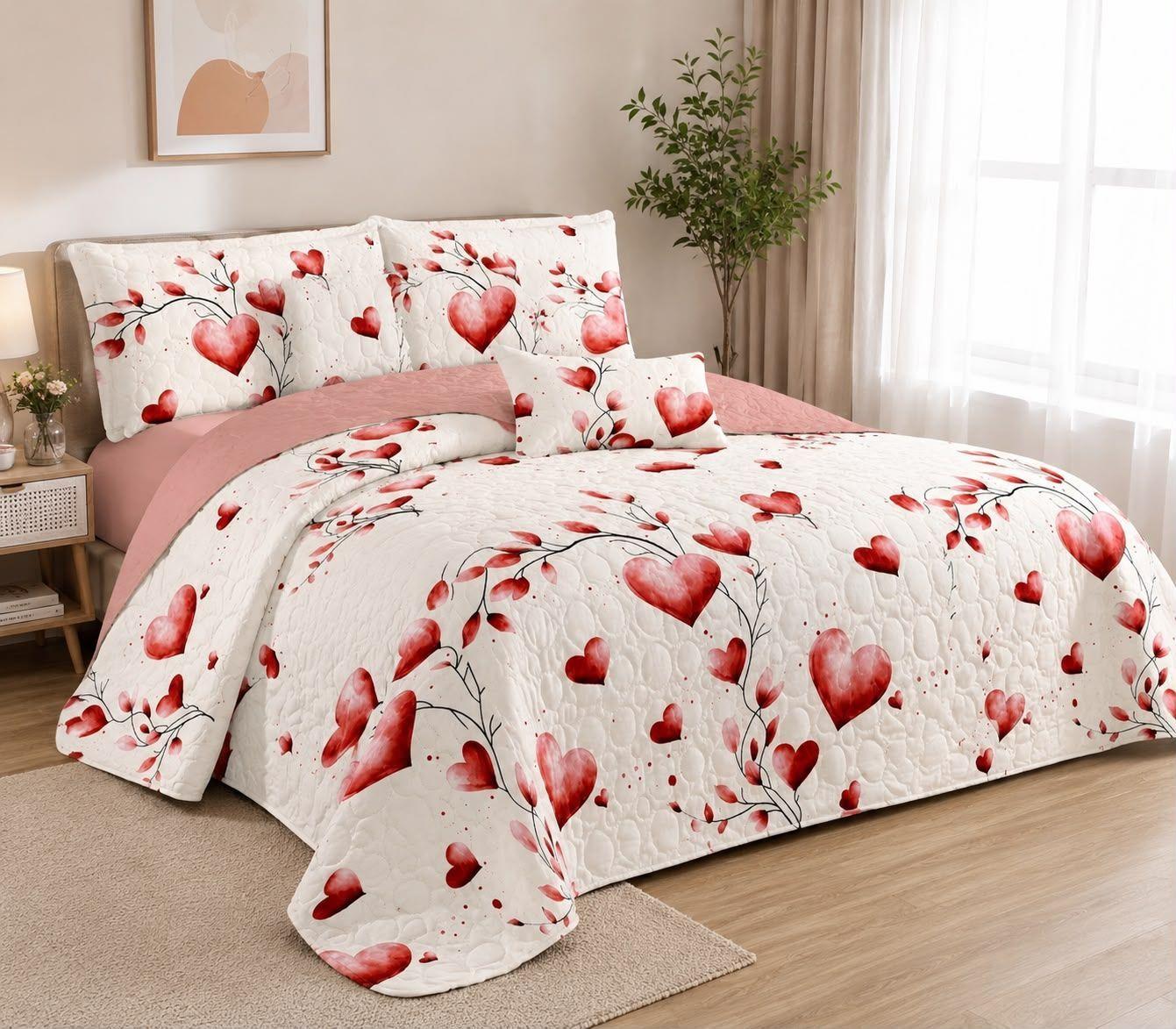 Quilt de Verano 2 Plazas Corazon 899-1