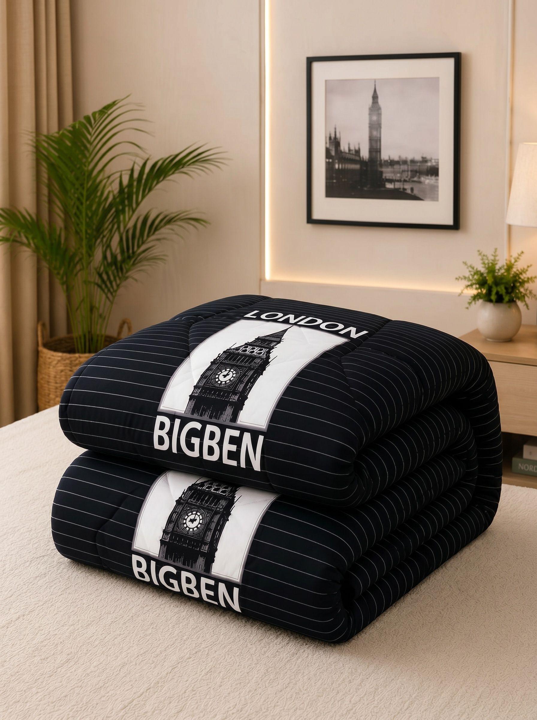 Cubrecama de Invierno Plush con Chiporro 2 Plazas Color Negro London RS1029-1