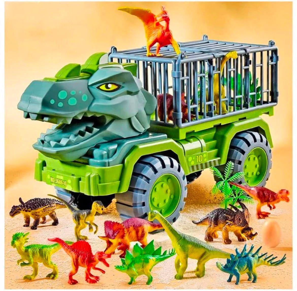 Camion Transportador De Dinosaurios Tiranosaurio Rex-5