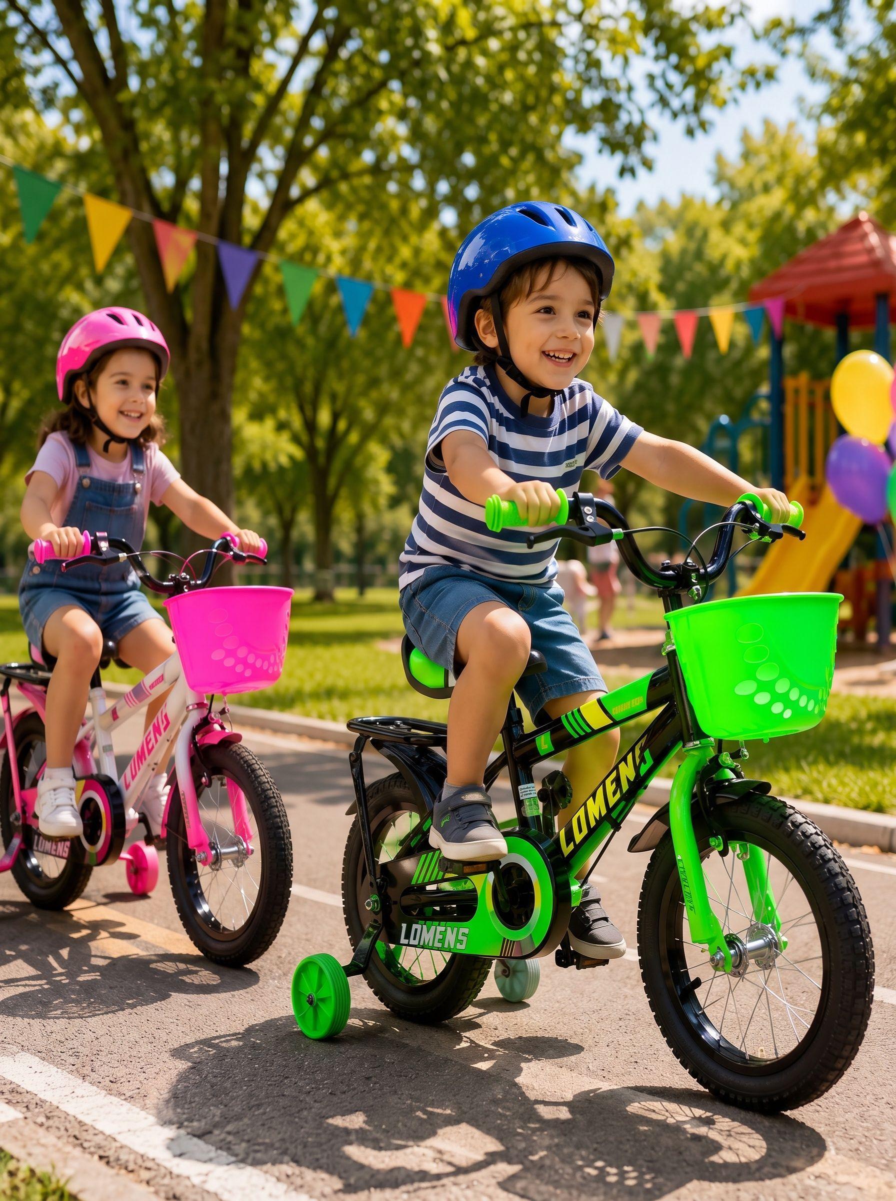 Bicicleta Infantil Aro 14 Color Negro Verde CS06-2