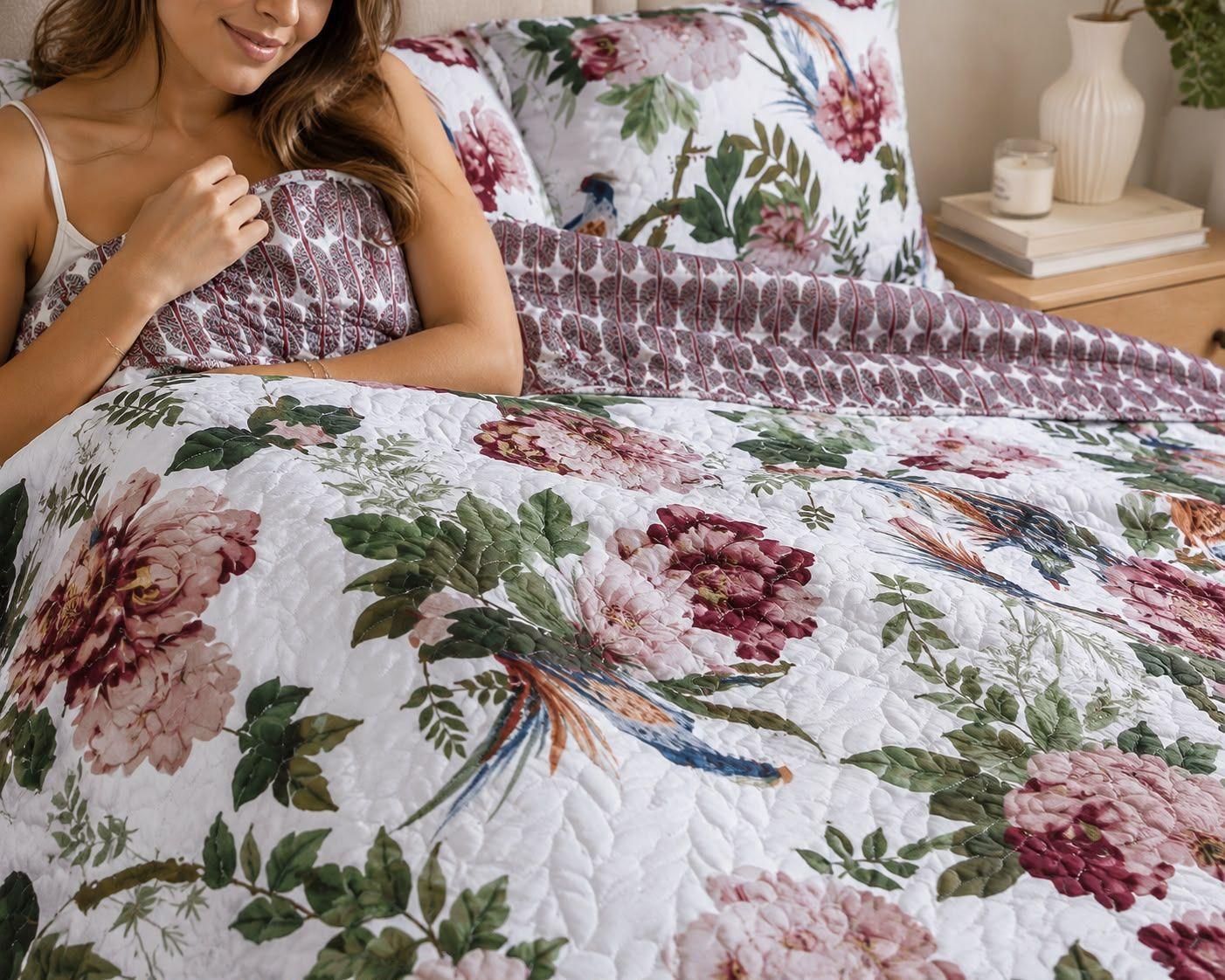 Quilt de Verano 2 Plazas con Dise o B001-1