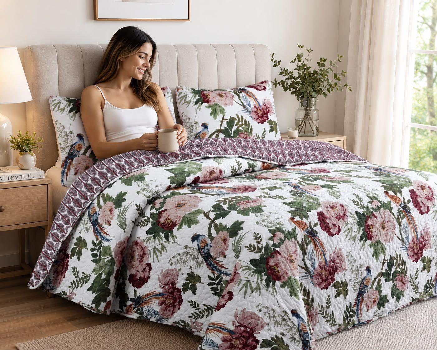 Quilt de Verano 2 Plazas con Dise o B001-2