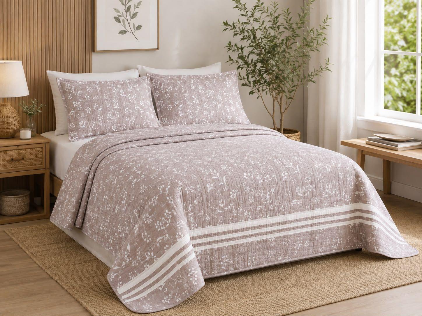 Quilt de Verano 2 Plazas Floral GS8303-1