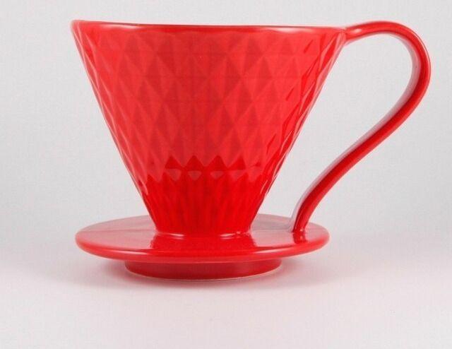 Cafetera Dripper V60 Cerámica Roja-0
