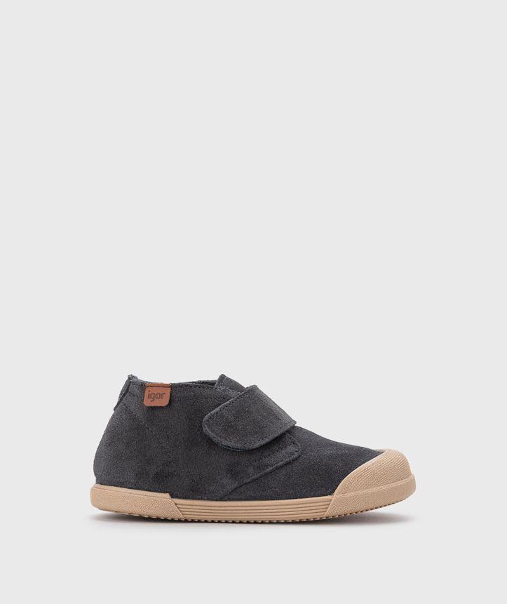 Botin de cuero ergonomico con cierre velcro Tui-1