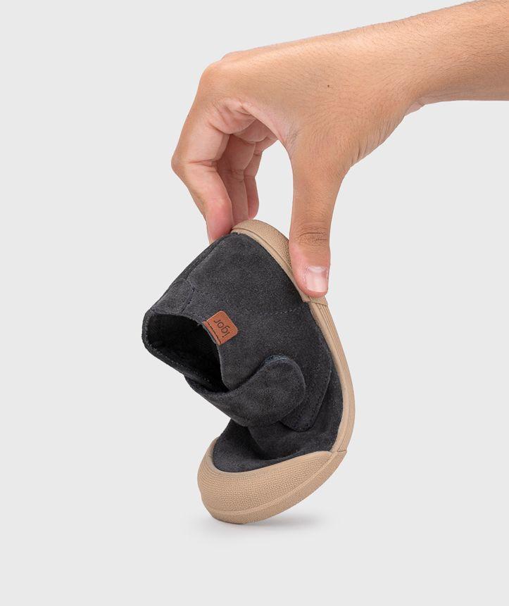 Botin de cuero ergonomico con cierre velcro Tui-9