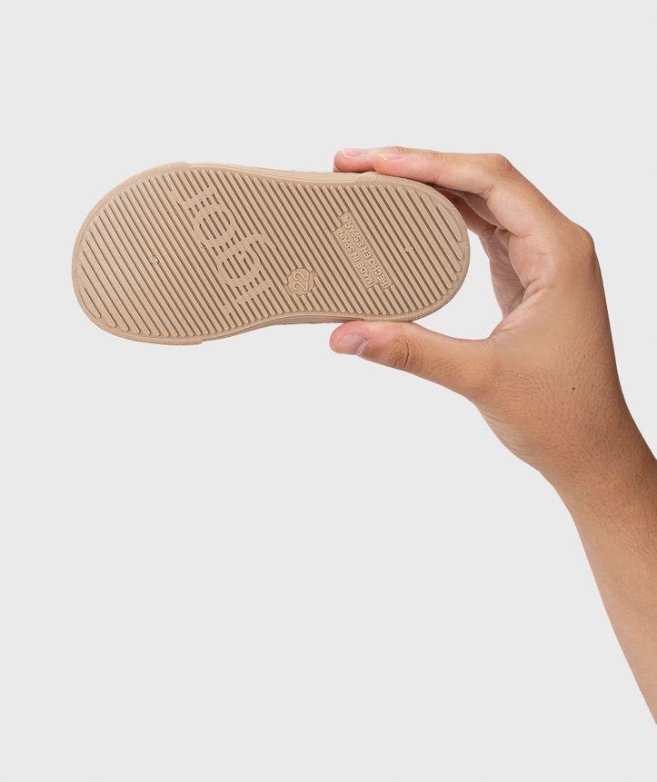 Zapatilla de Cuero barefoot con cierre de velcro Tennis Leo Rosa-7