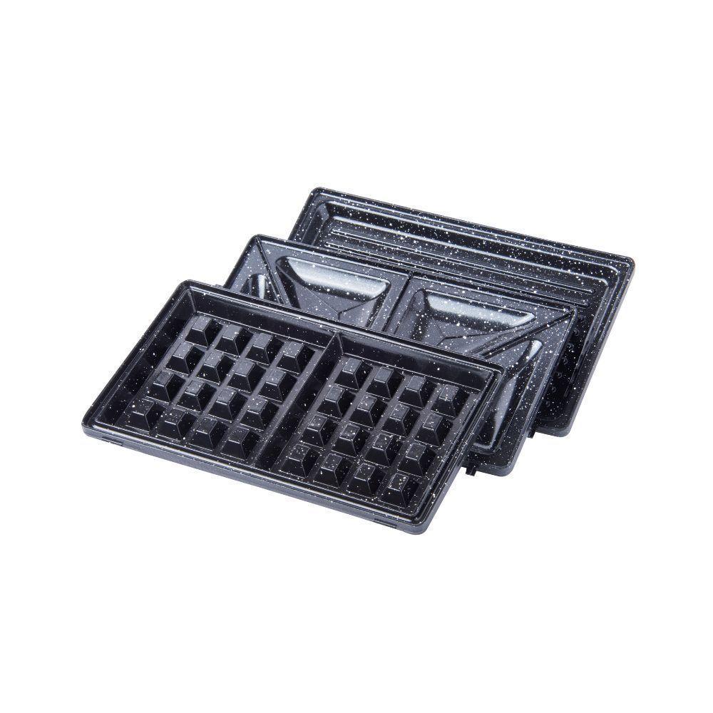 Sandwichera 3 En 1 Electron Ba 5500 Waffle Panini Ceramica-2
