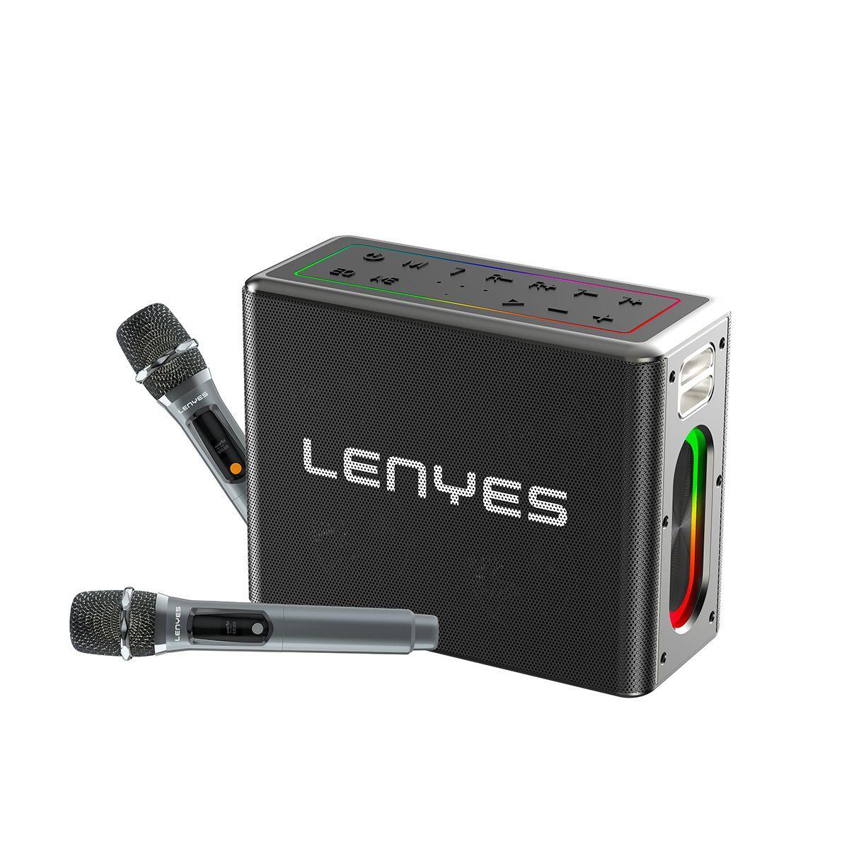 Parlante Karaoke Lenyes S861 Luces LED 150W-0
