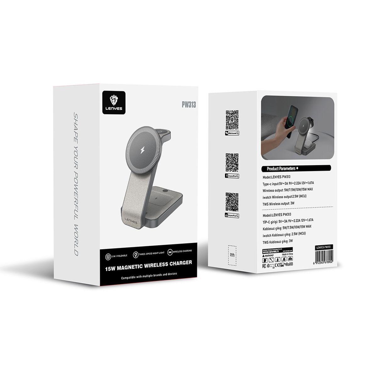 Cargador Inalámbrico Lenyes PW313 5000mAh-3