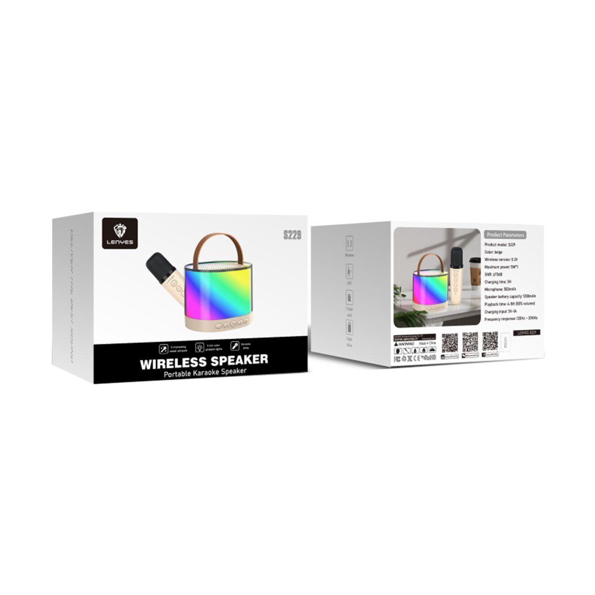 Parlante Karaoke Lenyes Bluetooth S229 5W-1