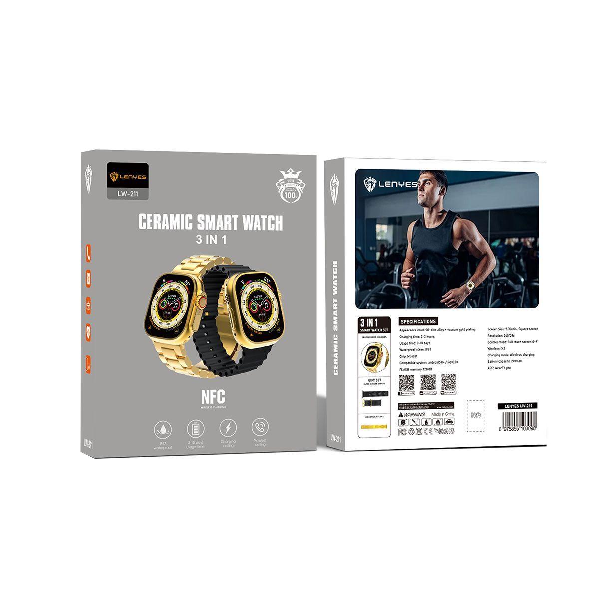 Smartwatch Ceramic Lenyes LW211-1