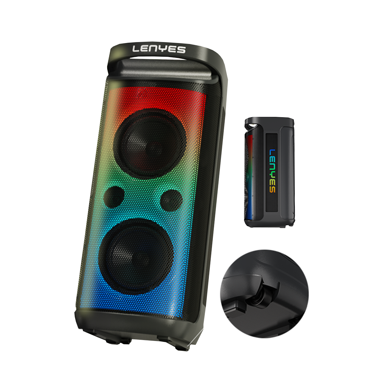 Parlante Karaoke Lenyes Bluetooth S883 360W-2