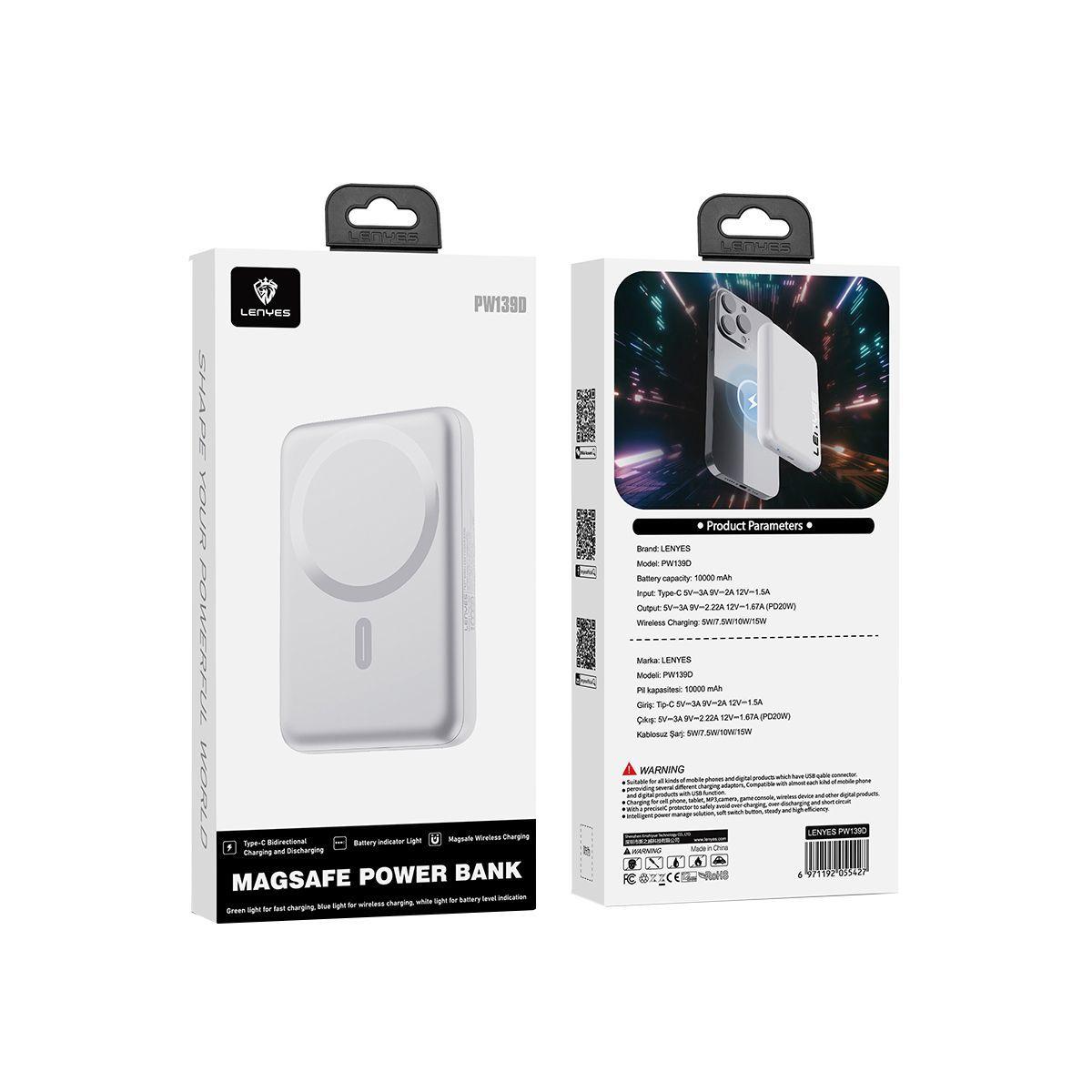 Cargador Inalámbrico Lenyes PW139D Magsafe-4
