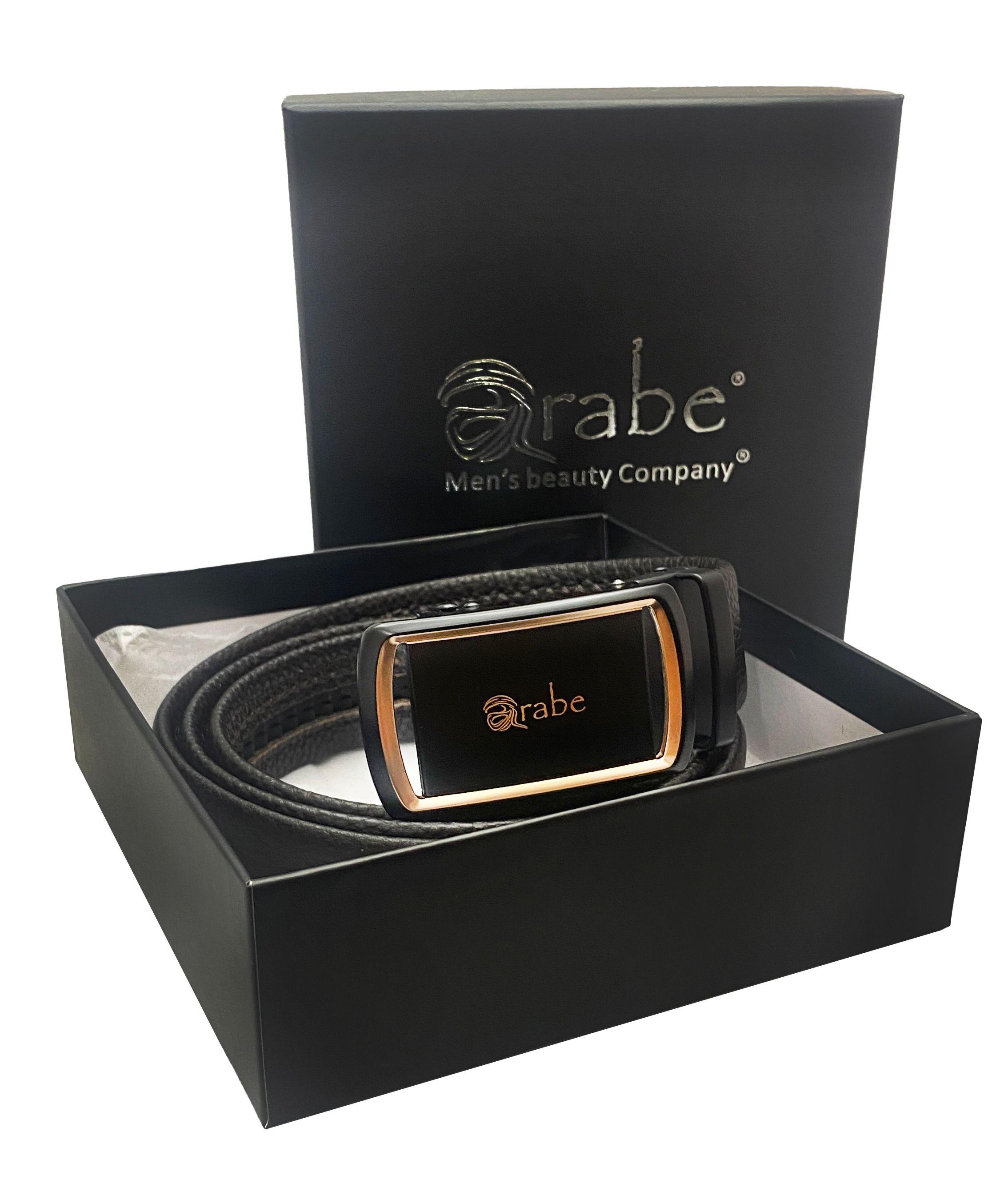 Cinturón emblema negro con dorado Arabe®Men's beauty company®-2
