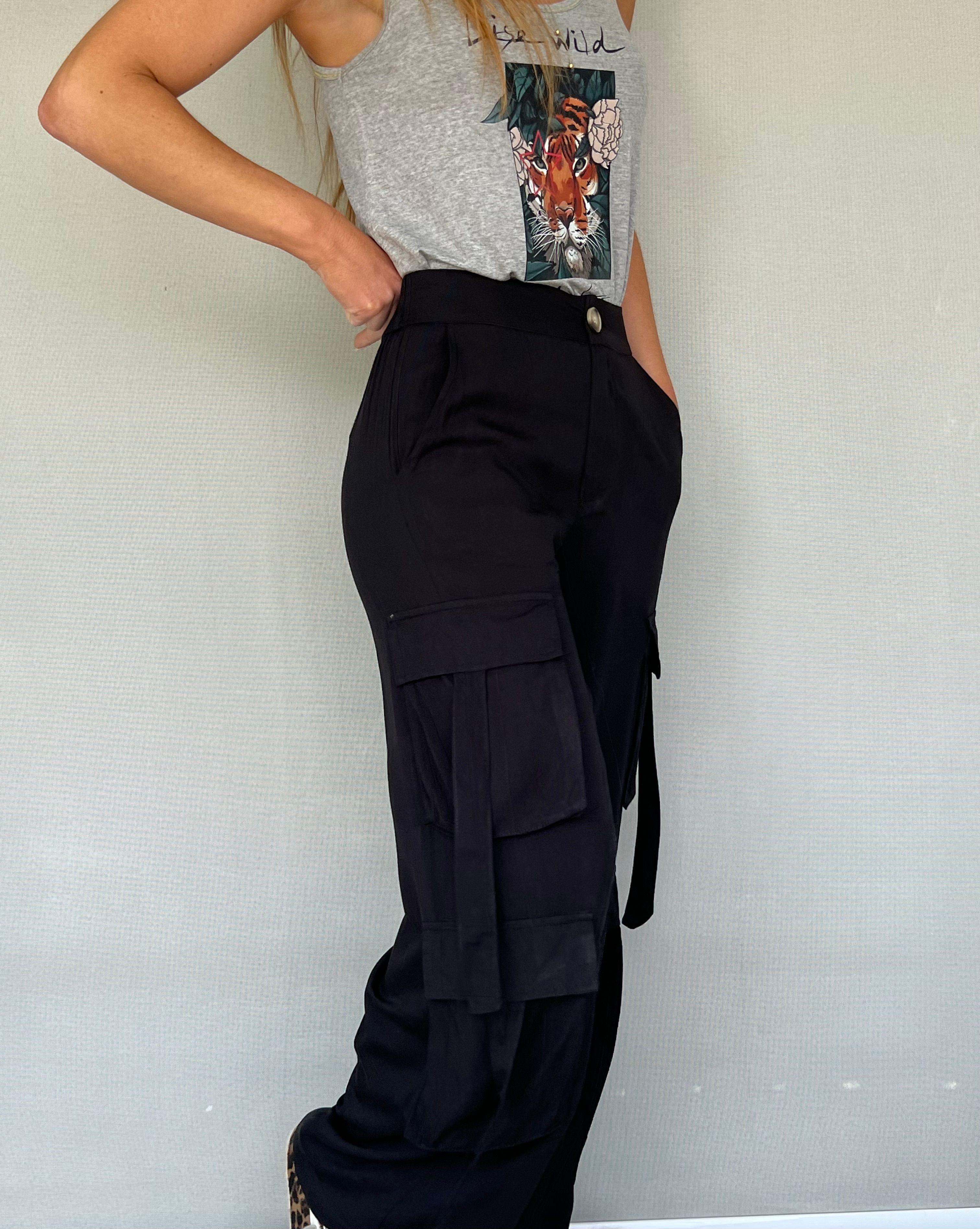 Pantalón Cargo fluido viscosa-2