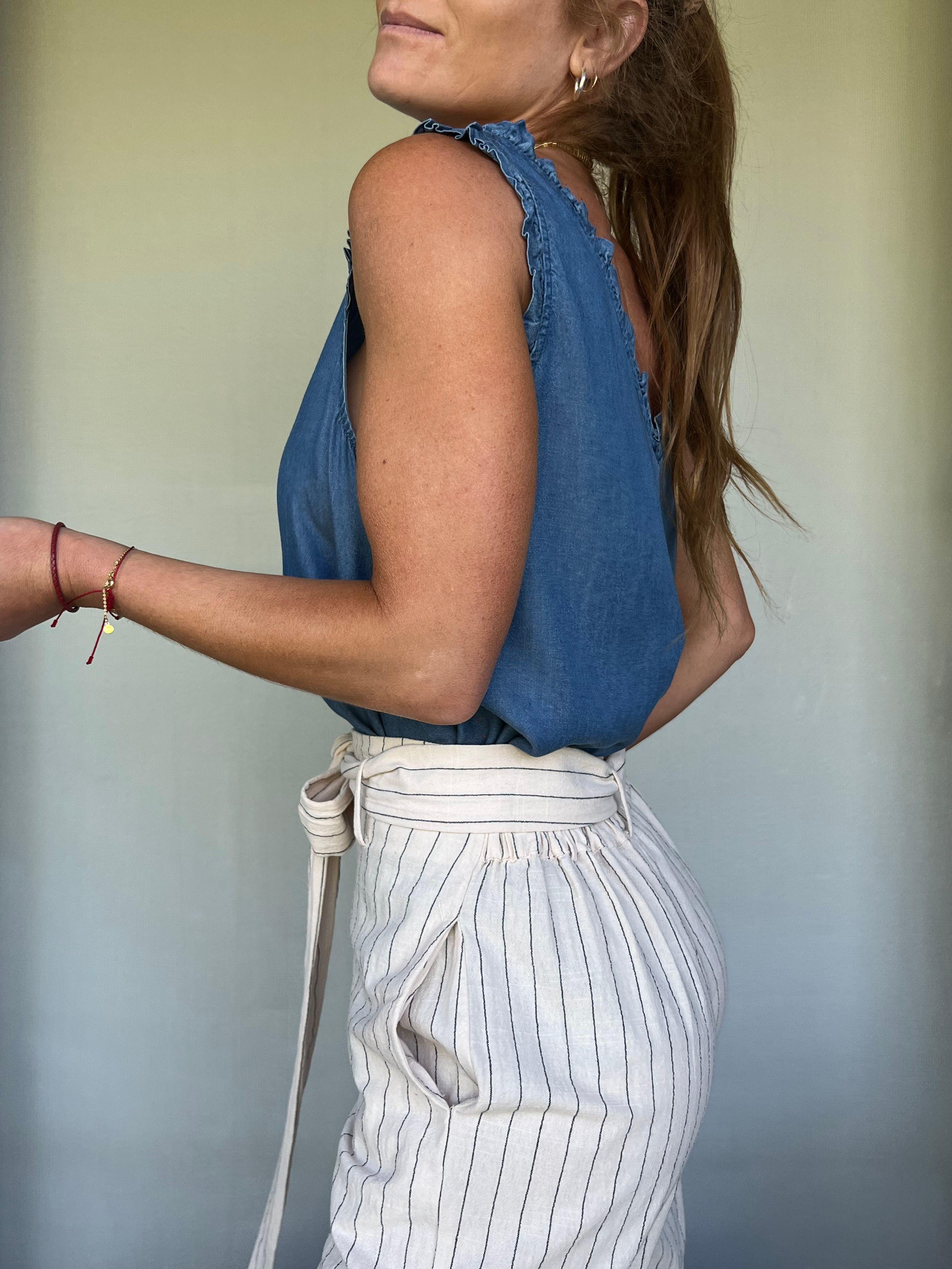 Blusa tipo denim fluida-3