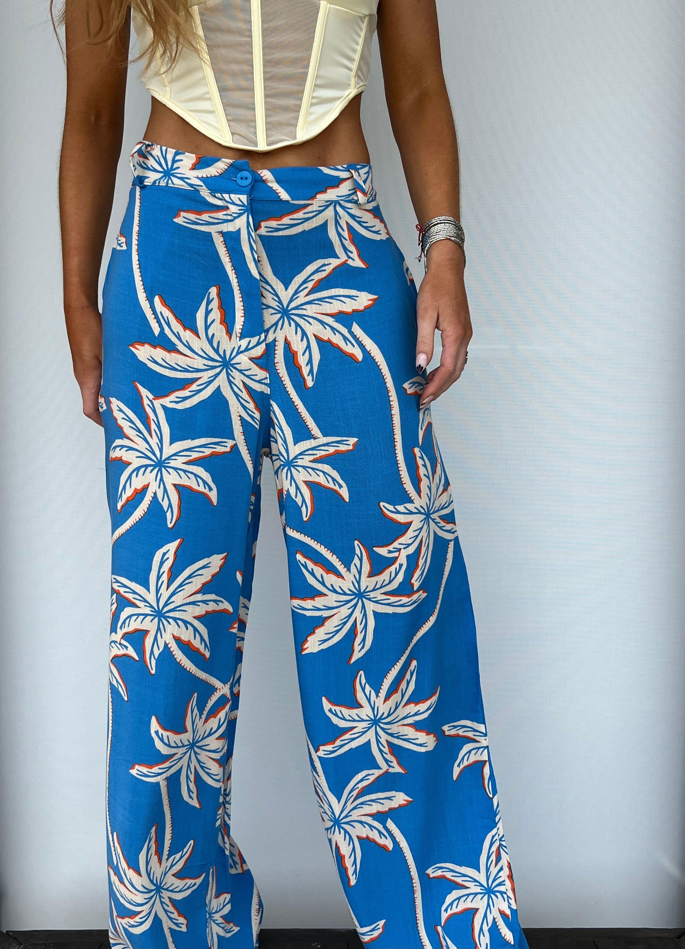 Pantalon Tropcal Azul-6