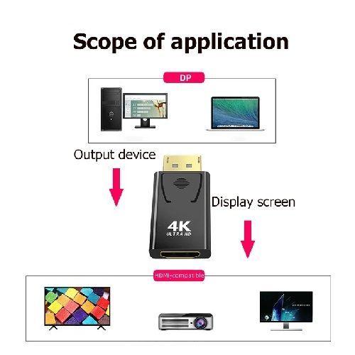 Adaptador DisplayPort a HDMI 4K Ultra HD Convertidor-2