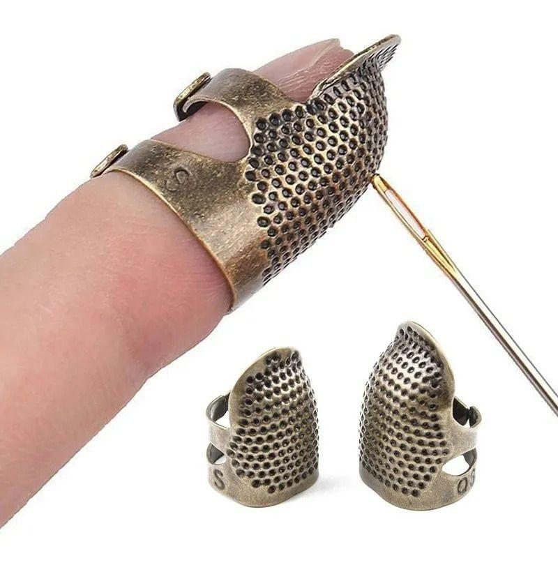 Dedal para coser dedal para dedo aguja costura 3 unidades-2