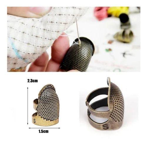 Dedal para coser dedal para dedo aguja costura 3 unidades-3