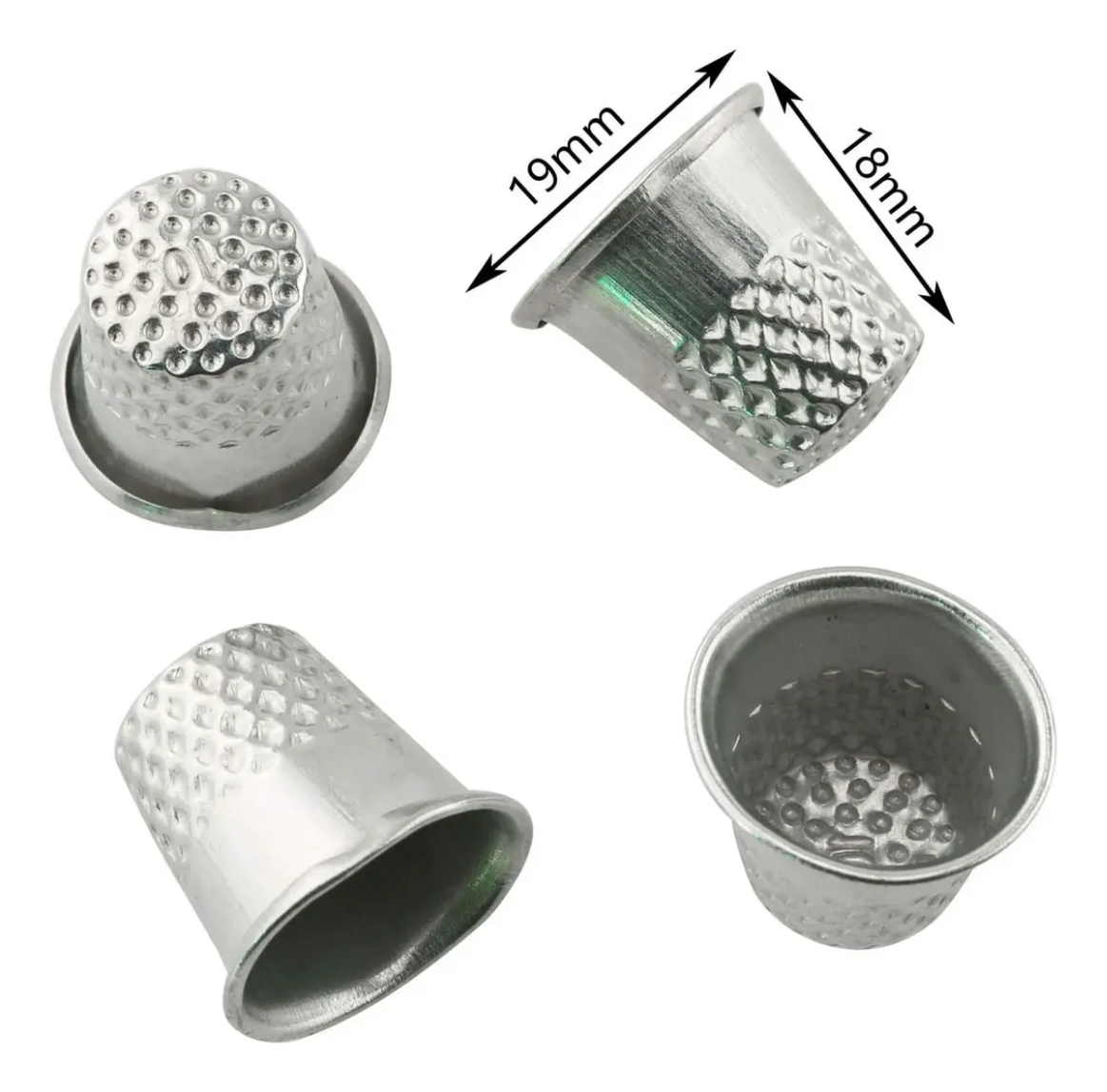 Dedal para coser dedal para dedo aguja costura 3 unidades-3