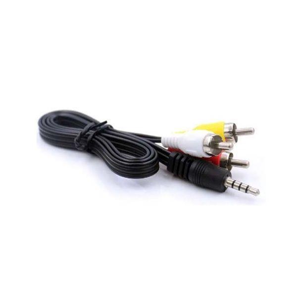 Cable Audio RCA Jack 3,5 mm 3 x 1 Salida Auxiliar. Aux. Macho Plug Carro PS3 1,5 metro-0
