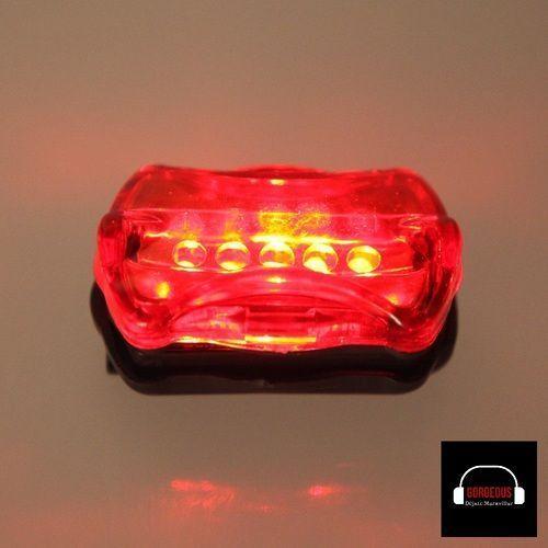 Luz Linterna Led Para Bicicleta Delantera Y Trasera Roja-2