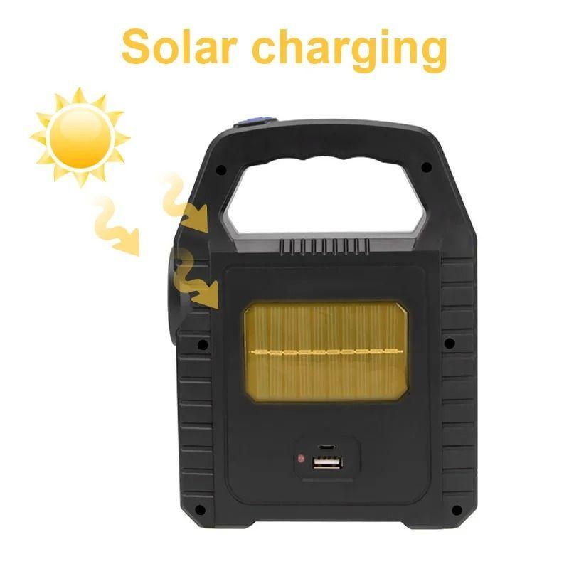 Foco Linterna LED Solar Cuadrada | Potente, Recargable y Compacta-2