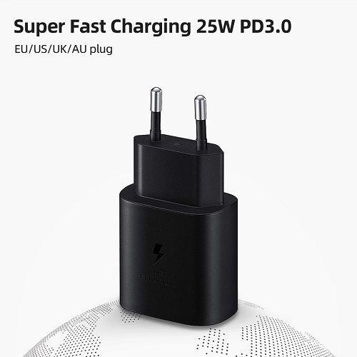Cargador De Pared para Celular Samsung Super Carga Rapida Tipo C 3A 25W-3