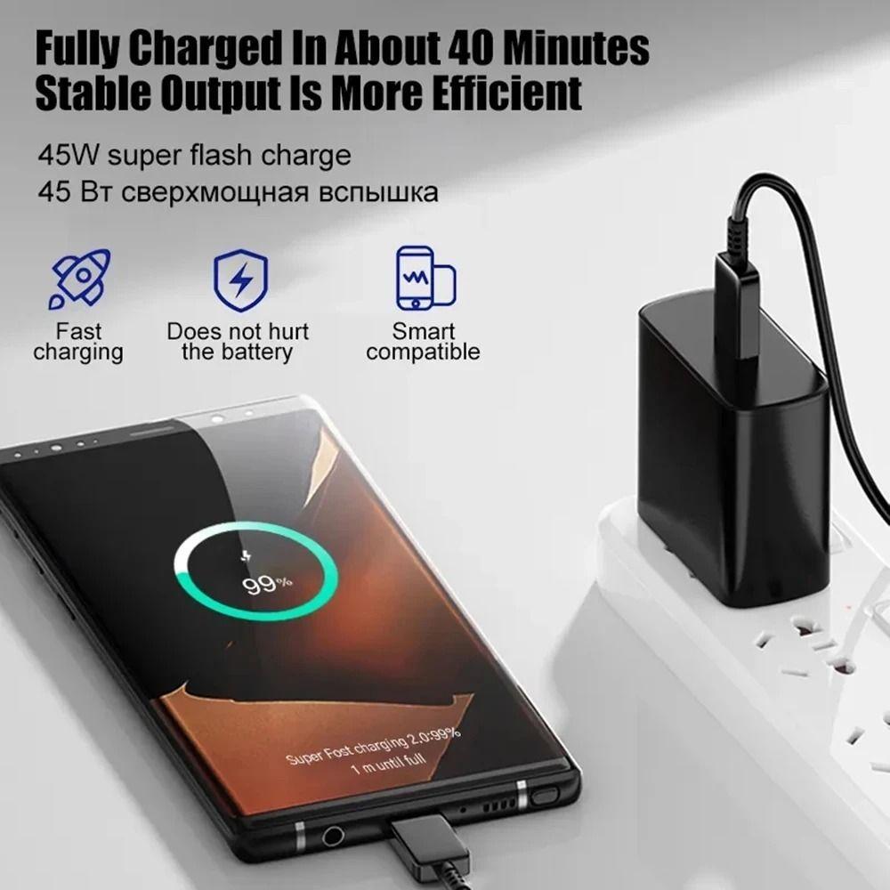 Cargador de Pared Para Celular Samsung Celular de carga súper rápida 45w Sin Cable-6