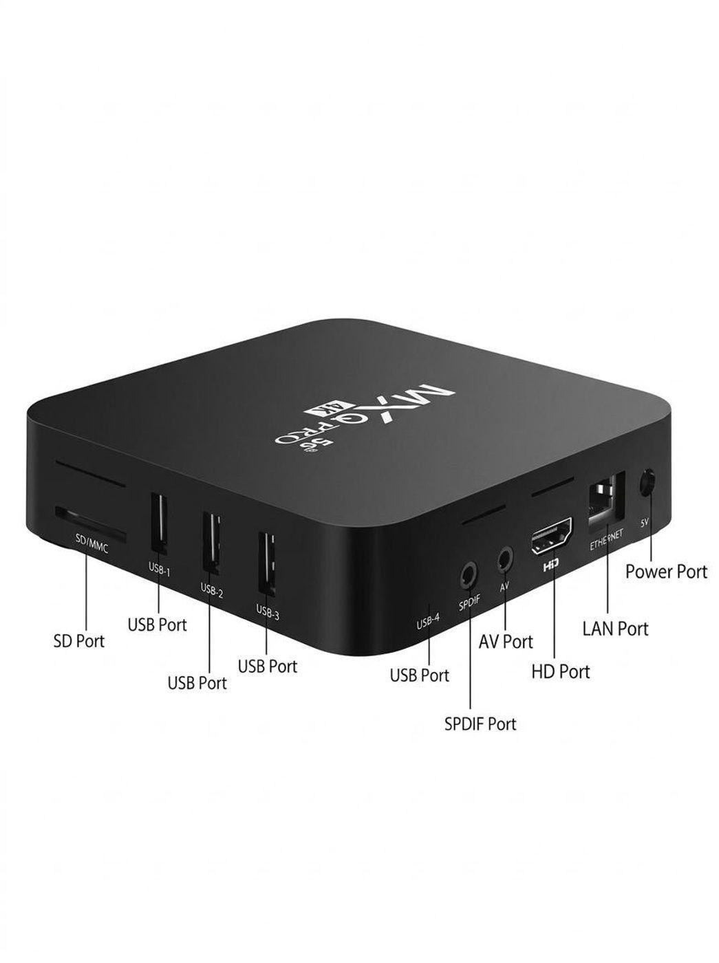 Tv box Pro 5g 4k Android 9 0 4GB RAM 32GB ROM Control Negro-1