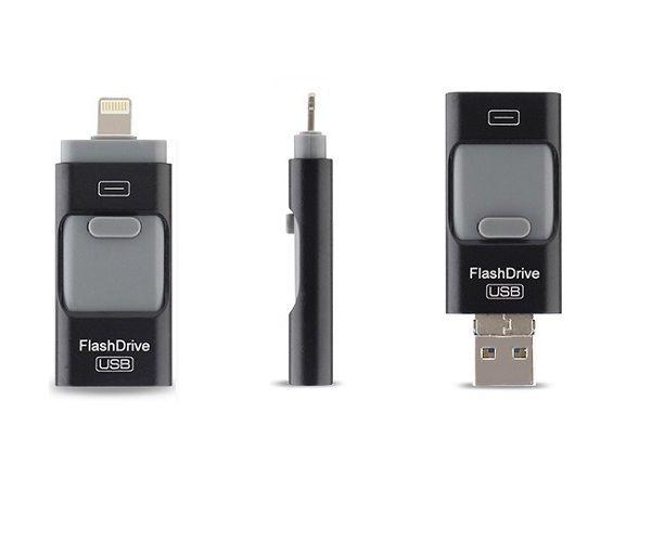 Pendrive OTG 4 en 1 USB Micro USB  Tipo C 8 GB-1